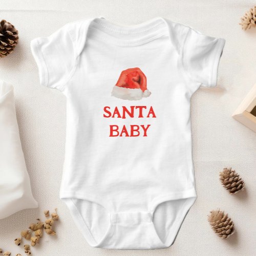 Santa Baby Vintage Holiday Baby Shower Baby Bodysuit