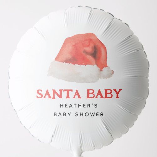 Santa Baby Vintage Winter Baby Shower Decor Balloon