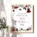 Santa Baby  Warm up at the Hot Chocolate Bar  Poster<br><div class="desc">This item creates a festive atmosphere perfect for celebrating a winter baby shower,  blending the warmth of the Christmas season with the excitement of welcoming a new baby. Matching items are available.</div>