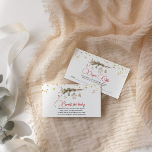 Santa Baby Winter baby shower Books for baby Enclosure Card