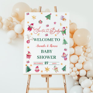 Santa Baby Winter Baby Shower Welcome Sign