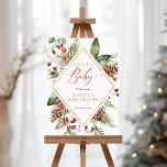 Santa Baby Winter Baby Shower Welcome sign<br><div class="desc">For more advanced customization of this design,  simply select the "Edit using Design Tool" button above!</div>