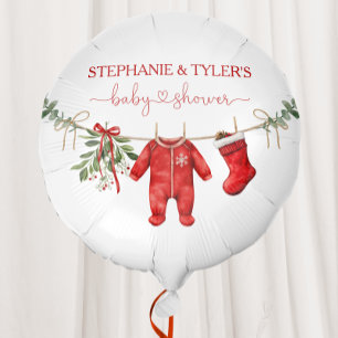 Santa Baby Winter Christmas Baby Shower Balloon