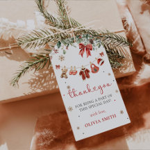 Santa Baby Winter Christmas Baby Shower Gift Tag