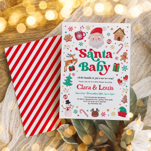 Santa Baby Winter Christmas Neutral Baby Shower Invitation