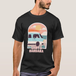 Santa Barbara Beach Retro Pastel Colors Sun & Surf T-Shirt
