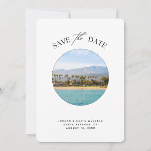 Santa Barbara Beach Wedding Save the Date  Invitation