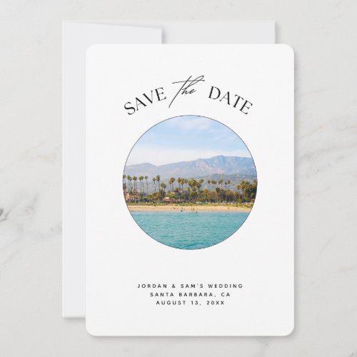 Santa Barbara Beach Wedding Save the Date  Invitation