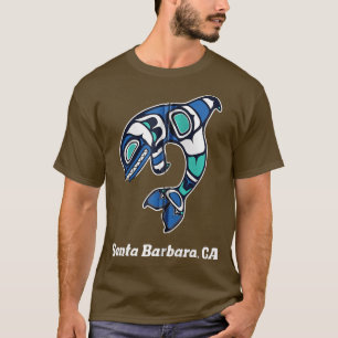 Santa Barbara CA Native American Tribal Orca Kille T-Shirt