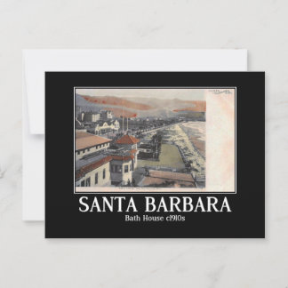 Santa Barbara CA Panorama View 1910s Postcard