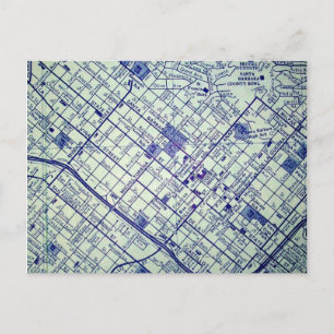 SANTA BARBARA, CA Vintage Map Postcard