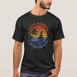 Santa Barbara California Beach Boat Boating Summer T-Shirt