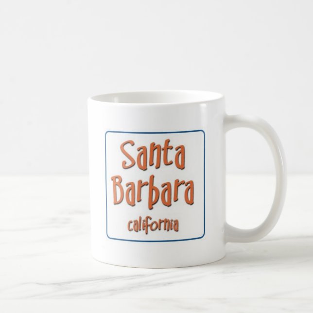 Santa Barbara California BlueBox Coffee Mug (Right)