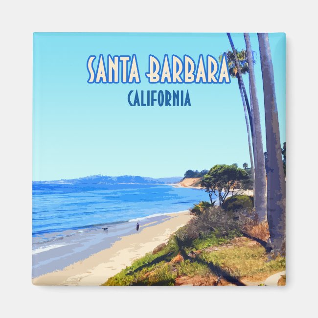 Santa Barbara California Butterfly Beach Montecito Magnet