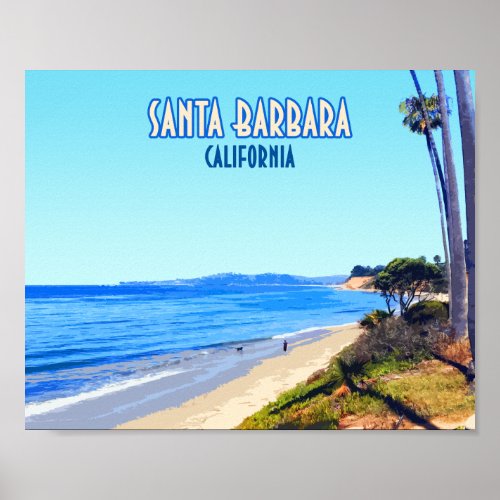 Santa Barbara California Butterfly Beach Montecito Poster