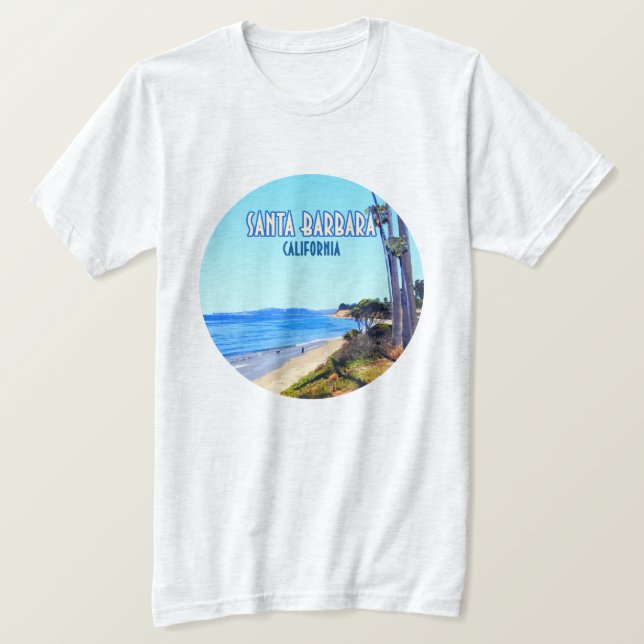 Santa Barbara California Butterfly Beach Montecito T-Shirt (Design Front)