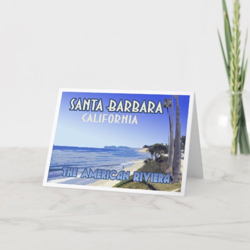 Santa Barbara California Butterfly Beach Souvenir Card