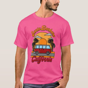Santa Barbara California Ca  Vintage 70s Retro Sur T-Shirt