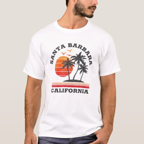 Santa Barbara California Retro Souvenir Gift T_Shirt