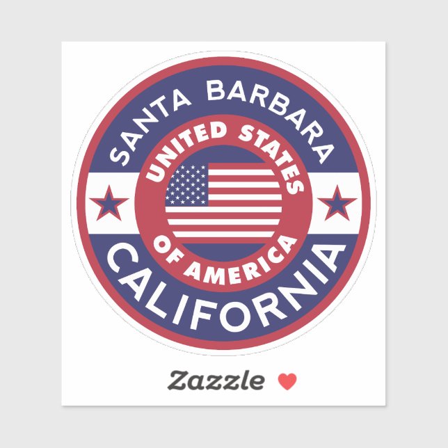 SANTA BARBARA, California Sticker (Sheet)