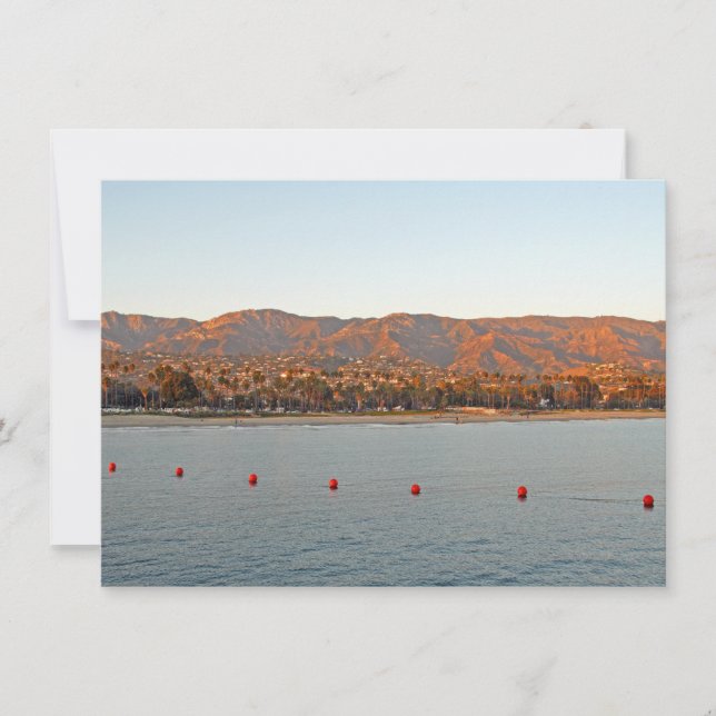 Santa Barbara, California sunset mountains Card (Front)