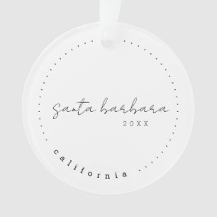 Santa Barbara, California Travel USA Simple Ornament