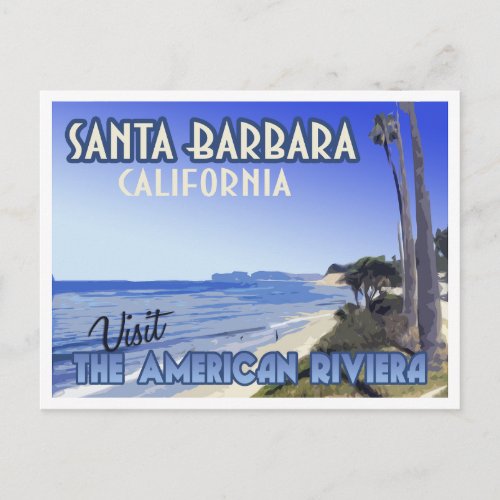 Santa Barbara California Vintage Travel Postcard