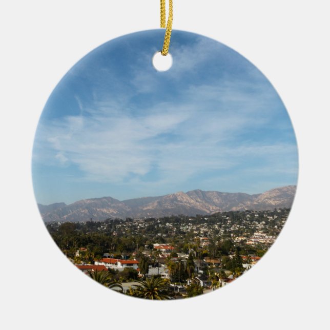 Santa Barbara Ceramic Ornament (Front)