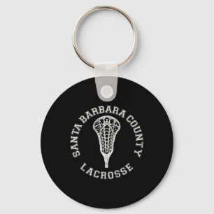 Santa Barbara County Lacrosse Girls Lax Retro Dist Keychain