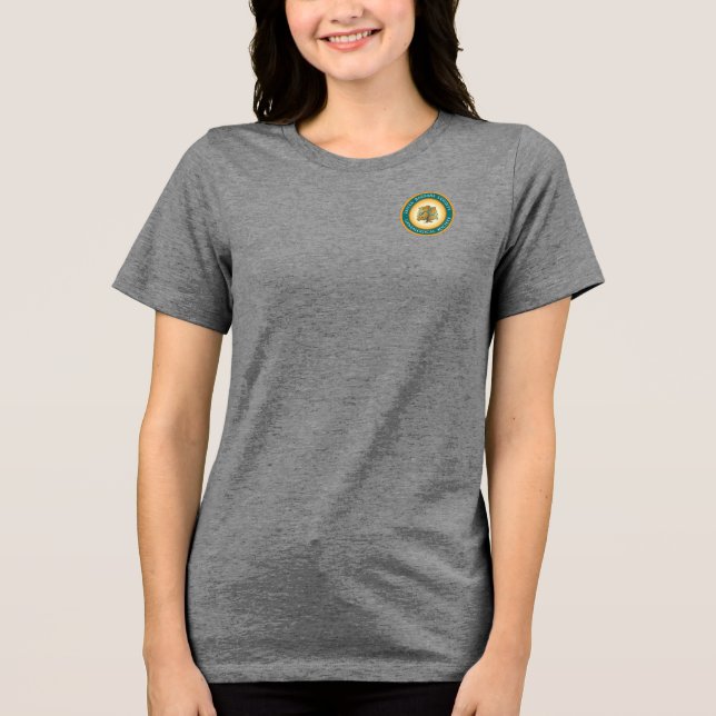 Santa Barbara Genealogical Society Logo T-Shirt Tri-Blend Shirt (Front)