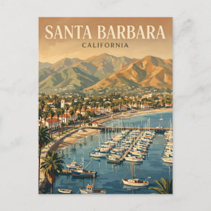 Santa Barbara Harbor California Postcard