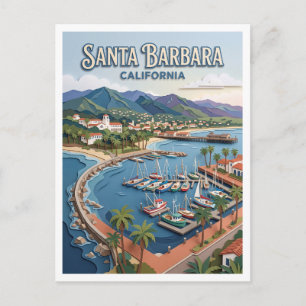 Santa Barbara Harbor California Postcard