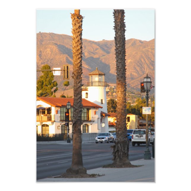 Santa Barbara lighthouse, California Photo Print (Front)