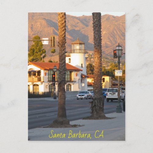Santa Barbara lighthouse California Postcard