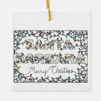 Santa Barbara Lights  Ceramic Ornament