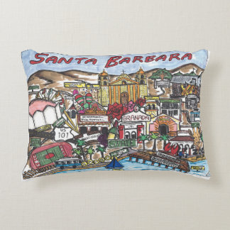 Santa Barbara Map Accent Pillow