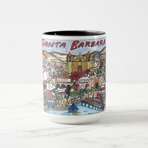 Santa Barbara Map Coffee Mug