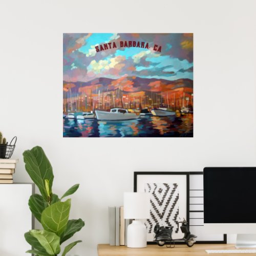 Santa Barbara Marina Art Poster