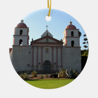 Santa Barbara Mission Ceramic Ornament