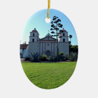 Santa Barbara Mission Ceramic Ornament