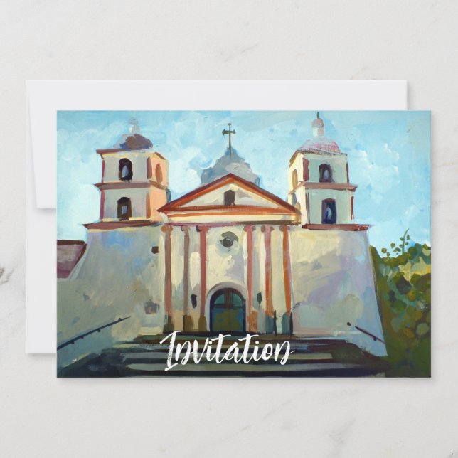 Santa Barbara Mission Invitation (Front)