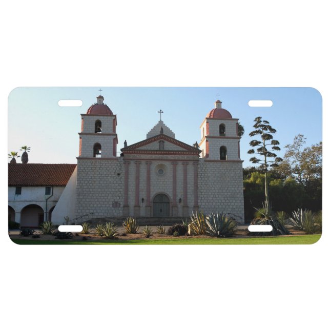 Santa Barbara Mission License Plate (Front)