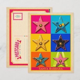 Santa Barbara Postcard California Hollywood Star