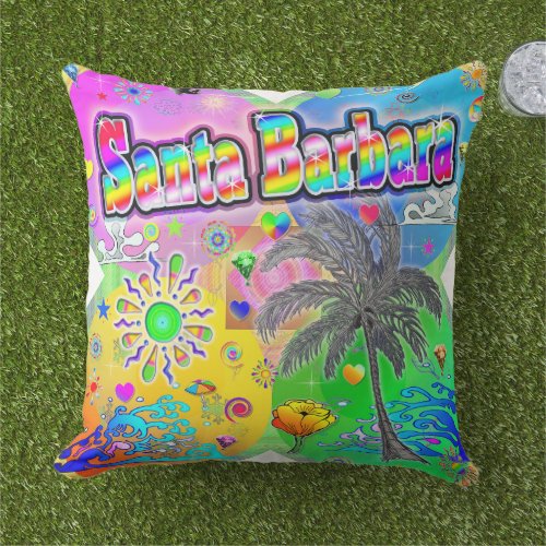 Santa Barbara Quadro Seasons Mug Outdoor Pillow