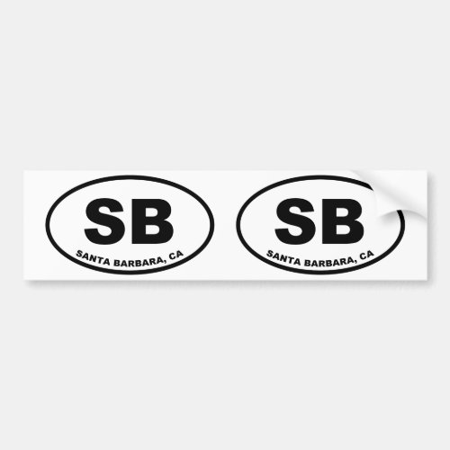 Santa Barbara SB Bumper Sticker