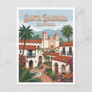 Santa Barbara Spanish Colonial Architecture Postcard