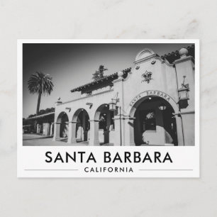 Santa Barbara Train Station Spanish Architecture Postcard