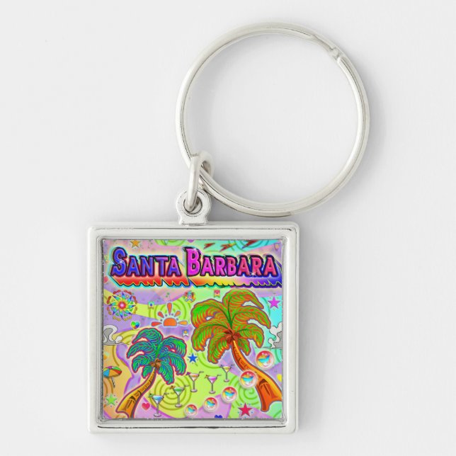 Santa Barbara Vacation Target Keychain (Front)