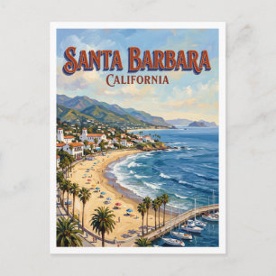 Santa Barbara Waterfront California Postcard