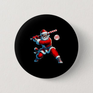 Santa Baseball Six Seven 6 7 Meme Christmas Men Bo Button